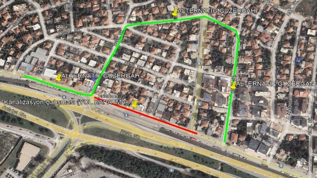 Antalya Bulvarı kısmen trafiğe kapanacak