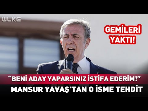 "Beni Aday Yaparsanız İstifa Ederim!" Mansur Yavaş Gemileri Yaktı #haber