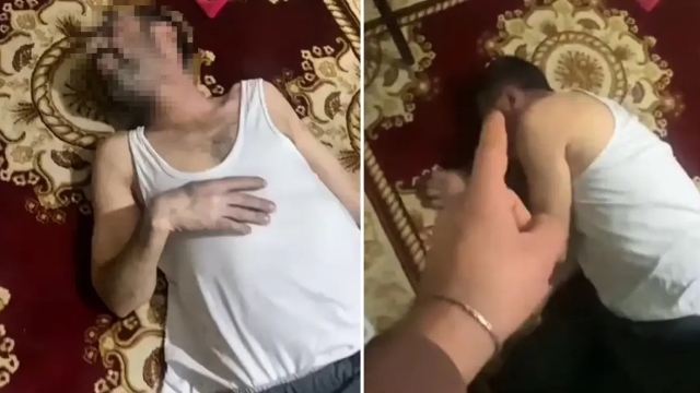 Babasını tekme tokat dövdü