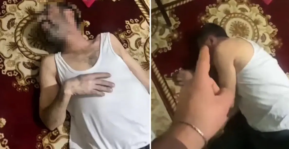 Babasını tekme tokat dövdü