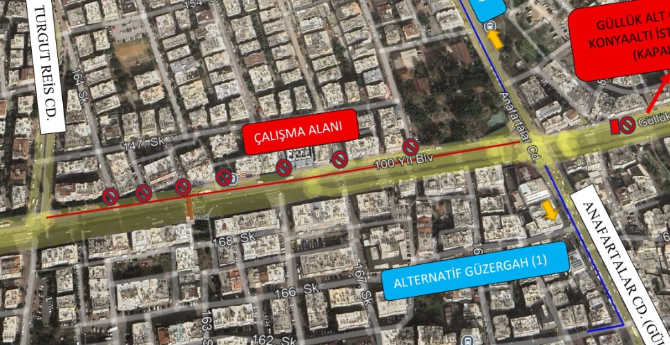 100.yıl bulvarı trafiğe kapanacak