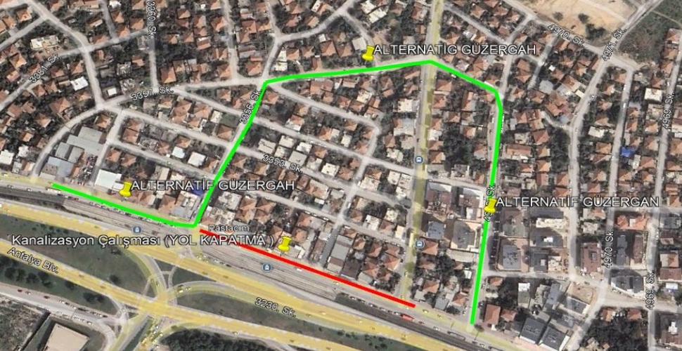 Antalya Bulvarı kısmen trafiğe kapanacak