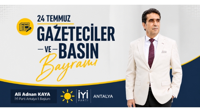 Adnan Kaya'dan 24 Temmuz mesajı