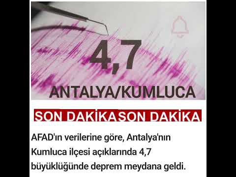 Antalya'nın Kumluca İlçesin'de 4,7 Büyüklüğün'de Deprem #sondakika #haber #deprem #antalya #güncel