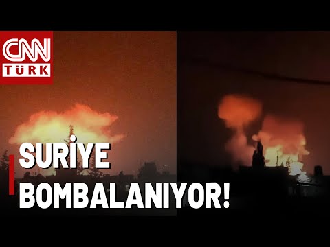 İsrail, Suriye'ye Bomba Yağdırıyor! Şam'dan Gelen Son Dakika Görüntüleri...