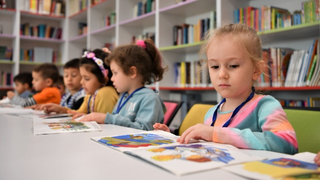 Minikler kütüphaneyi sevdi
