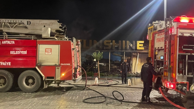 Sahildeki işletmede yangın